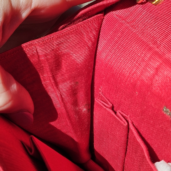 Martin Van Schaak vintage 2pc. red purse - Picture 9 of 14